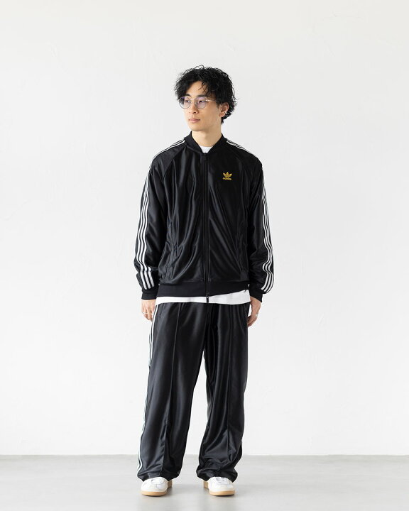 楽天市場】アディダス 光沢 ジャージ 黒×金 JZO91 スーパースター 