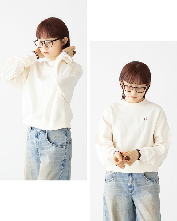 楽天市場】フレッドペリー FRED PERRY ティップド スウェットシャツ 