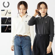 フレッドペリー 長袖 ポロシャツ FRED PERRY G3636 レディース ティップド シャツ ピケ 鹿の子 ゴルフ テ…
