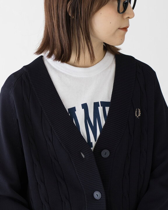 楽天市場】フレッドペリー ケーブル ニット カーディガン FRED PERRY 