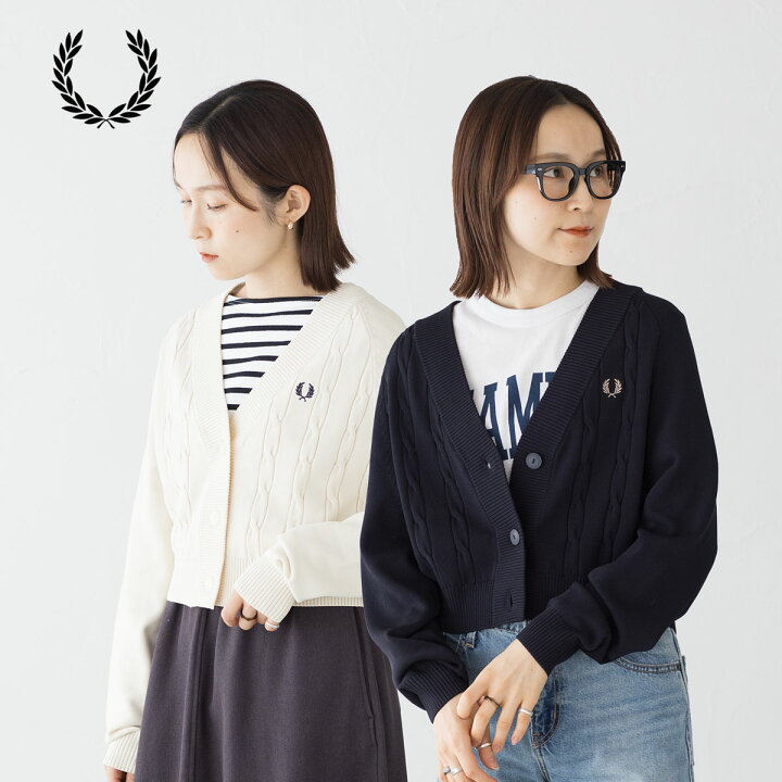 楽天市場】フレッドペリー ケーブル ニット カーディガン FRED PERRY 