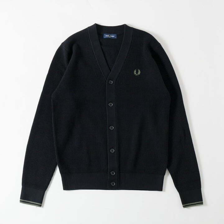 楽天市場】フレッドペリー FRED PERRY ワッフル ステッチ カーディガン 
