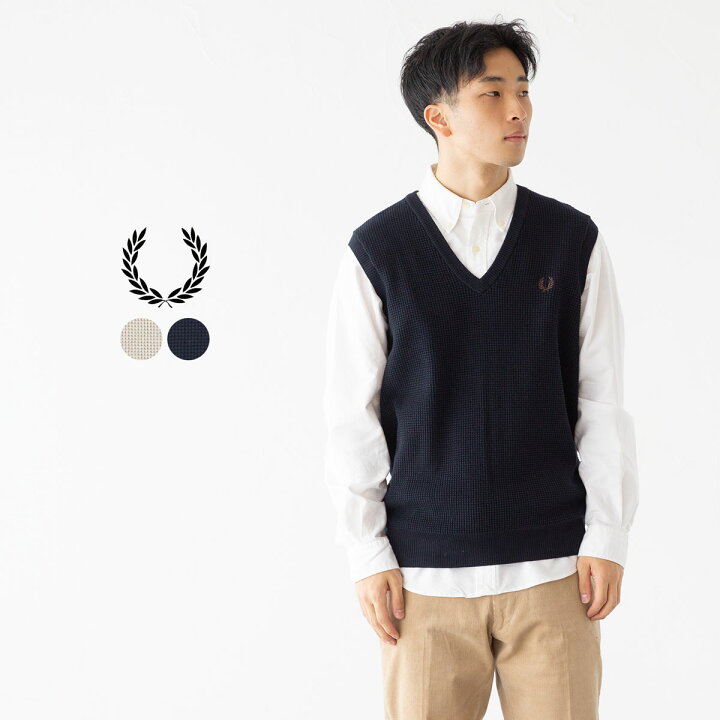 楽天市場】フレッドペリー FRED PERRY ワッフル ステッチ ニット  