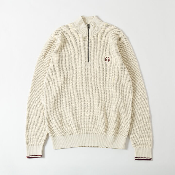 楽天市場】フレッドペリー FRED PERRY ワッフル ステッチ ハーフジップ 