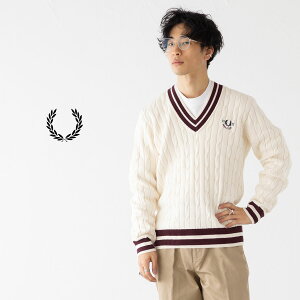 �y10%OFF�z�t���b�h�y���[ FRED PERRY �P�[�u�� �j�b�g �e�j�X �W�����p�[ K9722 �����Y ���f�B�[�X �`���f���Z�[�^�[