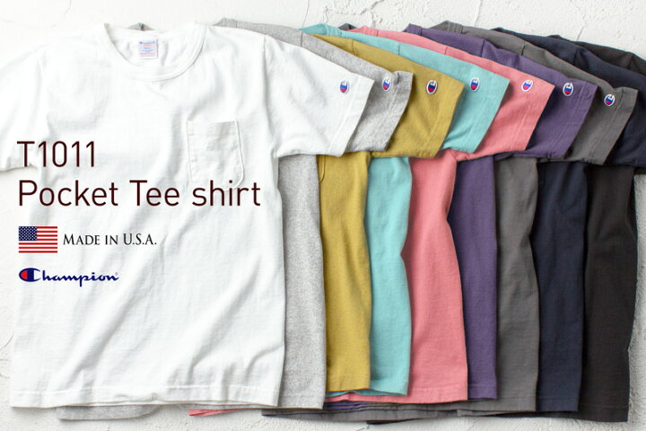 楽天市場】チャンピオン T1011 ポケット Tシャツ CHAMPION 半袖 