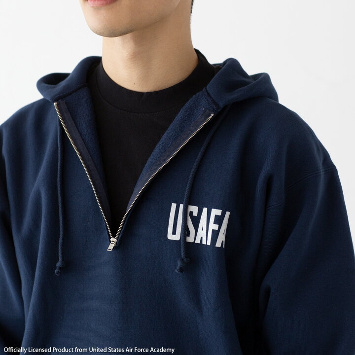 楽天市場】チャンピオン USAFA リバースウィーブ ハーフジップ 