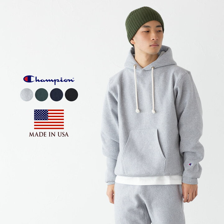 楽天市場】チャンピオン USA リバースウィーブ フーデッド スウェット 