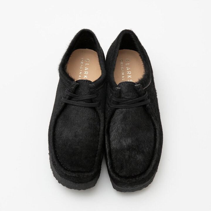 楽天市場】クラークス ワラビー ブラックヘアーオン Clarks Wallabee 