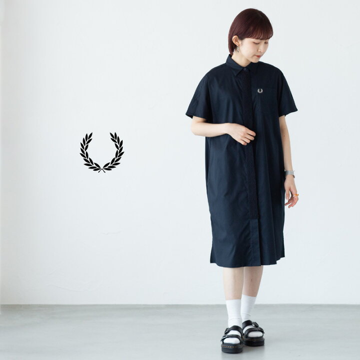 楽天市場】フレッドペリー FRED PERRY レース テープ シャツ ドレス 