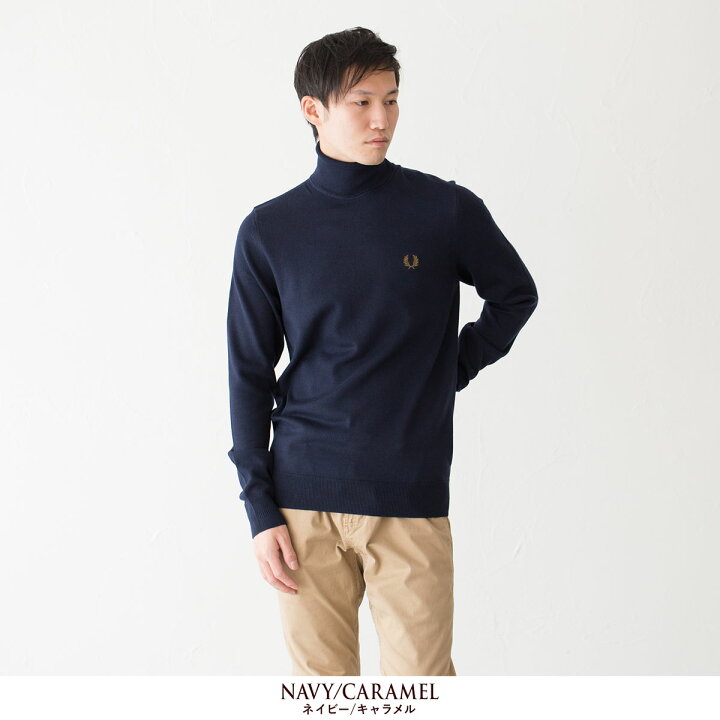 楽天市場】フレッドペリー ロールネック ジャンパー FRED PERRY K9552 