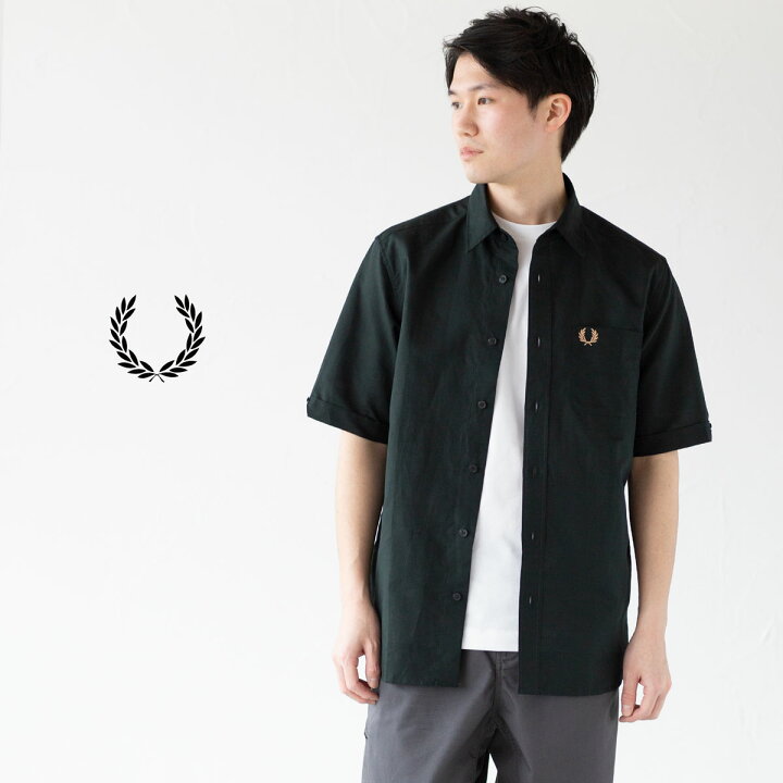 楽天市場】フレッドペリー リネン ブレンド ショートスリーブ シャツ 