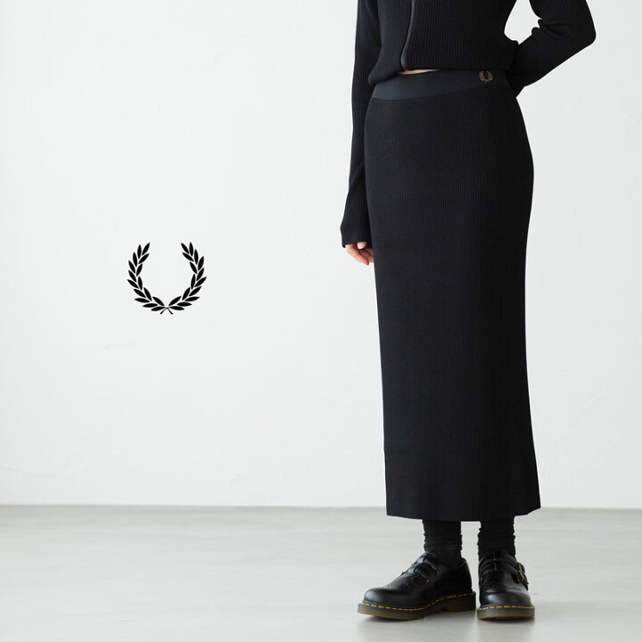 Taped Track Skirt(8 102：BLACK): | FRED PERRY JAPAN | フレッドペリー日本公式サイト フレッドペリー　黒スカート