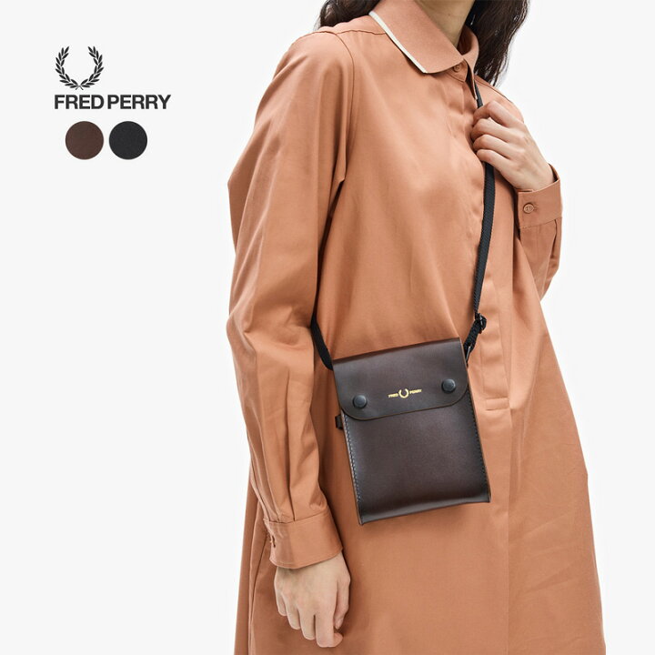 楽天市場】フレッドペリー バーニッシュド レザー ポーチ バッグ FRED 