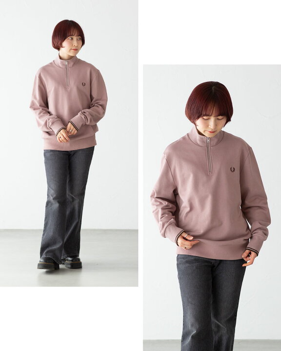楽天市場】フレッドペリー FRED PERRY ハーフジップ スウェットシャツ 