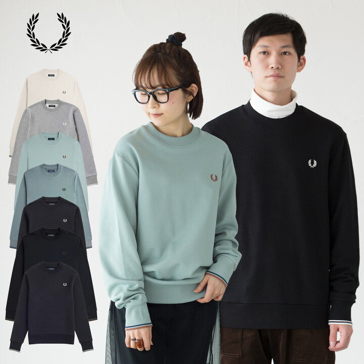 楽天市場】フレッドペリー FRED PERRY クルーネック スウェットシャツ 