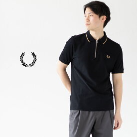 フレッドペリー ポロシャツ FRED PERRY クレープ ピケ ジップ ネック M7729 メンズ