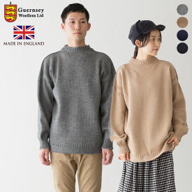 ガンジー セーター 英国製 オーバーサイズ プルオーバー GUERNSEY WOOLLENS GW1001 ガンジーウーレンズ メンズ レディース ビッグサイズ