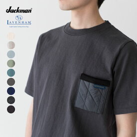 ジャックマン×ラベンハム ドツメ キルティング ポケット Tシャツ Jackman LAVENHAM 日本製 度詰め 吊り編み 半袖