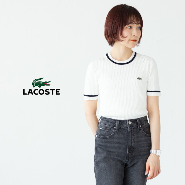 楽天市場】ラコステ 3Dニット Tシャツ LACOSTE AF6946-10 レディース 