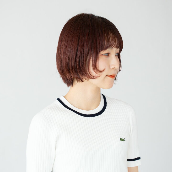 楽天市場】ラコステ 3Dニット Tシャツ LACOSTE AF6946-10 レディース 