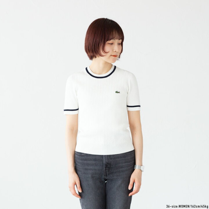 楽天市場】【20%OFF】ラコステ 3D リブ ニット Tシャツ LACOSTE AF6946 