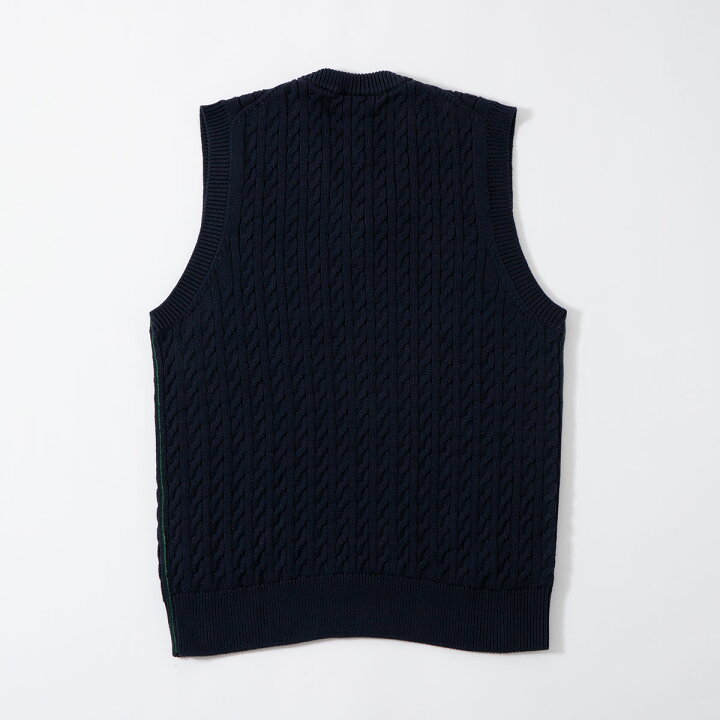楽天市場】ラコステ ケーブル ニット Vネック ベスト LACOSTE AH7633 