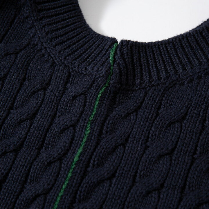 楽天市場】ラコステ ケーブル ニット Vネック ベスト LACOSTE AH7633 
