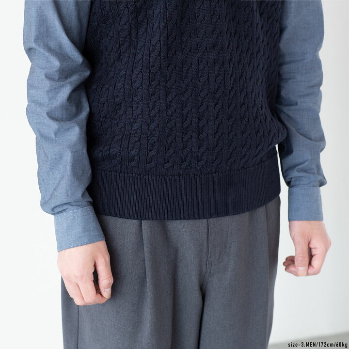 楽天市場】ラコステ ケーブル ニット Vネック ベスト LACOSTE AH7633 