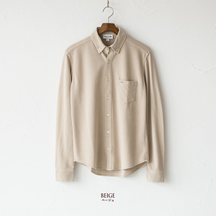 楽天市場】【20%OFF】ラコステ リネンコットン ウォッシュ シャツ 