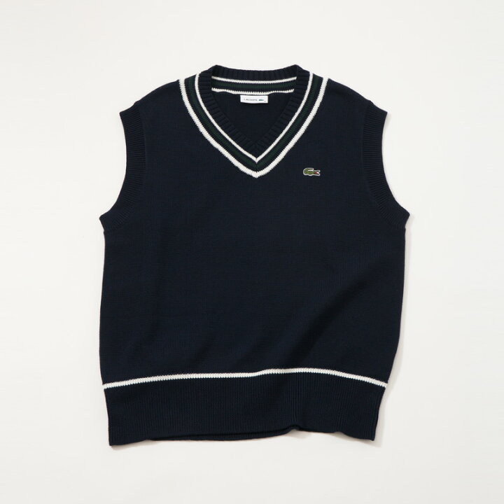 楽天市場】ラコステ チルデンベスト LACOSTE コットンポリ Vネック 