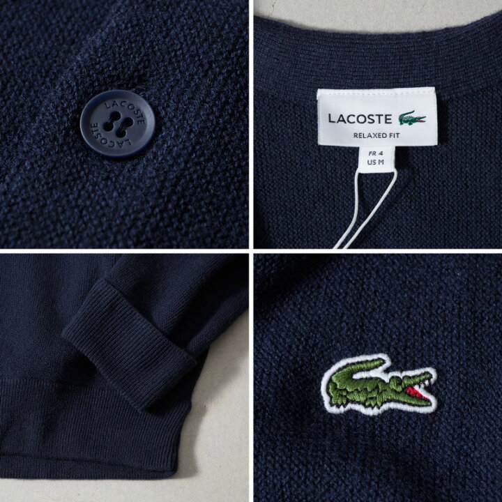 楽天市場】ラコステ ガーター編み Vネック カーディガン LACOSTE 