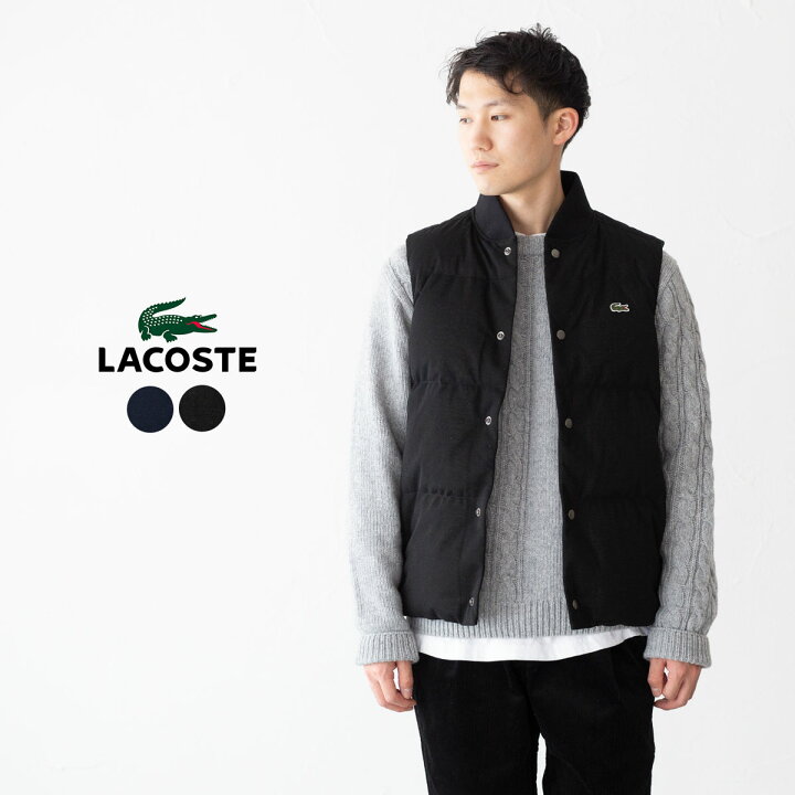 楽天市場】ラコステ コットンピケ 鹿の子 ダウンベスト LACOSTE 