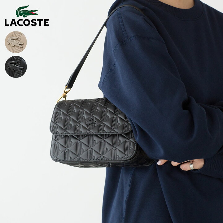 楽天市場】ラコステ マヘキ レザー メッセンジャーバッグ LACOSTE 