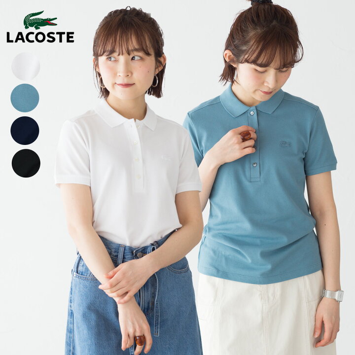 楽天市場】ラコステ レディース ストレッチ コットン ピケ ポロシャツ 