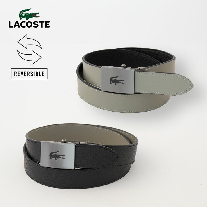 楽天市場】ラコステ LACOSTE ガチャベルバックルリバーシブルレザー  
