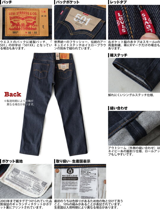 楽天市場】US リーバイス 501 オリジナル 米国モデル 未洗い 