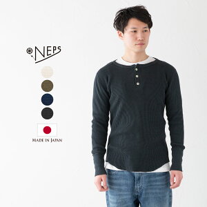 NEPS �N���V�b�N ���b�t�� �w�����[�l�b�N T�V���c/�l�b�v�X �����Y N1302 CLASSIC WAFFLE HENRY NECK T-SHIRT�y���r���[�L�����y�[���Ώەi�z