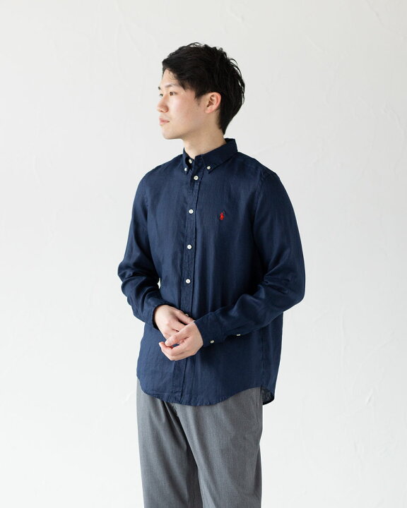 楽天市場】ポロ ラルフローレン リネン ボタンダウン BDシャツ POLO 