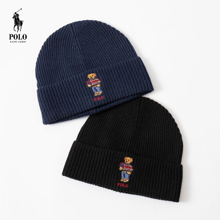 楽天市場】ポロベア ニット帽 POLO RalphLauren リサイクルド ホリデー 