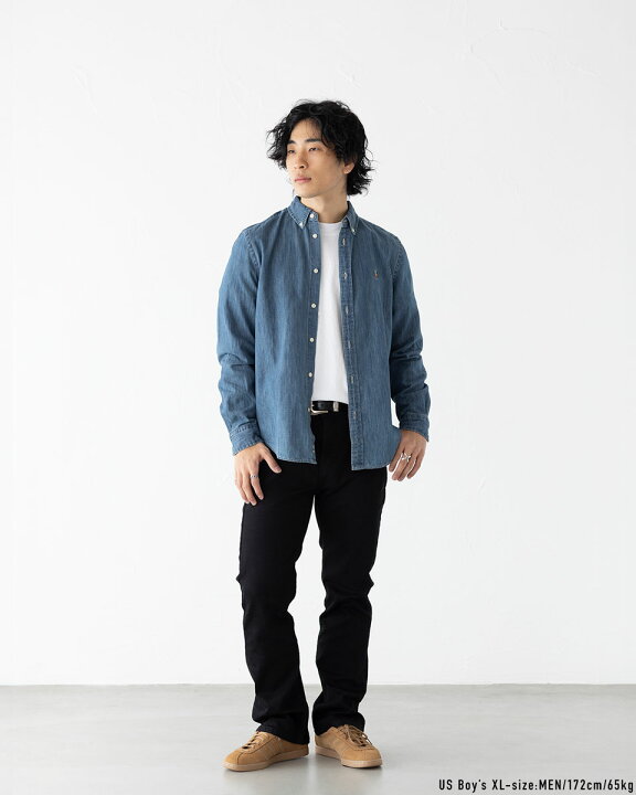 楽天市場】ポロ ラルフローレン デニム シャンブレー ボタンダウン 