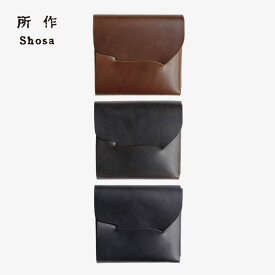 所作 財布 cp ウォレット 3.5 shosa 日本製 本革 三つ折り財布（左利き用カスタマイズ可能）