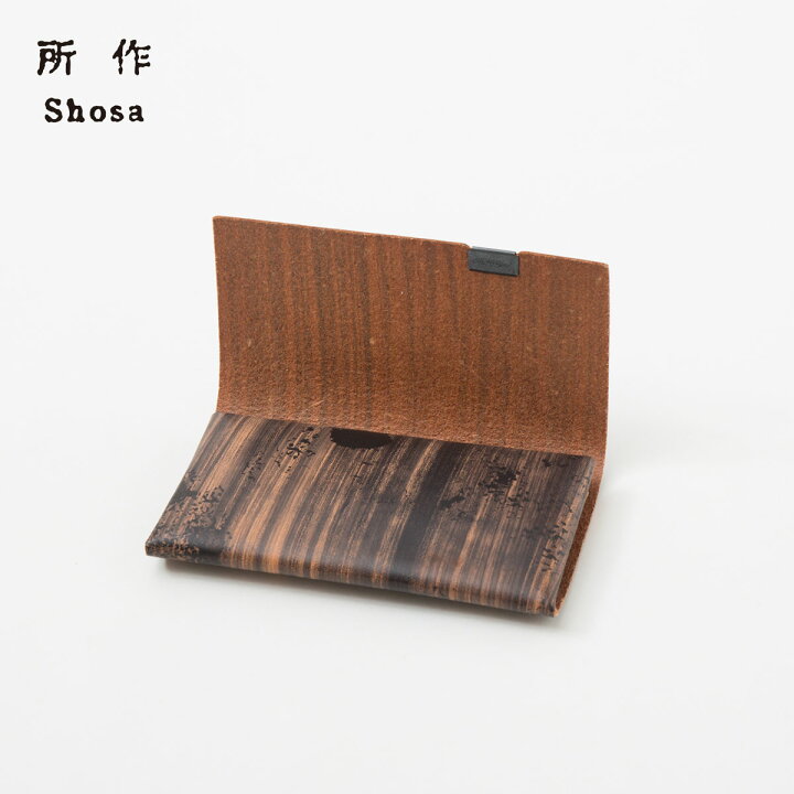 [所作] [ショサ] ベーシック 名刺入れ カードケース 薄型 大容量 革 牛革 定期入れ パスケース メンズレディース 人気 グリ ベーシック カードケース | 所作 Shosa
