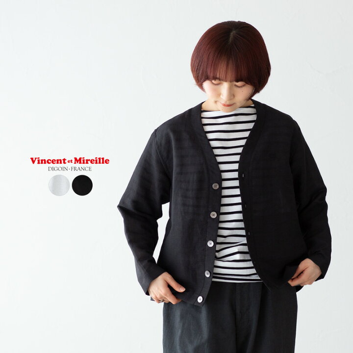 楽天市場】ヴァンソンエミレイユ Vネック カーディガン Vincent et 