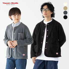 ヴァンソンエミレイユ T/R フリース カーディガン Vincent et Mireille VM242FL00220 メンズ レディース
