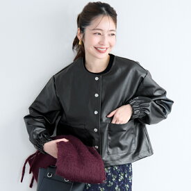 セール★4990円→1990円 フェイクレザーノーカラージャケット レディース メール便不可 coca コカ