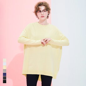 クルーネックニットチュニック レディース メール便不可 coca コカ