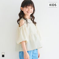 肩あきジャカードブラウス キッズ メール便不可 coca コカ