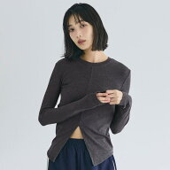 とろみリブスリットトップス レディース メール便不可 coca コカ