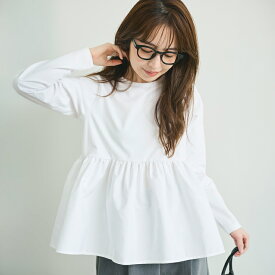 異素材切り替え長袖Tシャツ レディース メール便不可 coca コカ